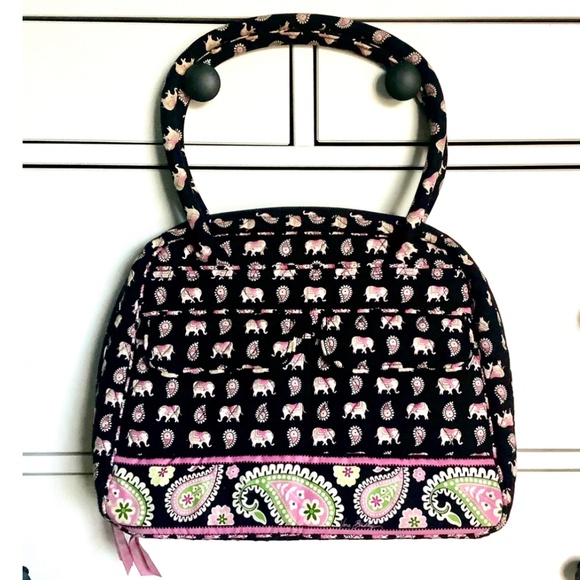 Vera Bradley 🐘 Elephant and Paisley Pattern Satchel - Picture 1 of 7